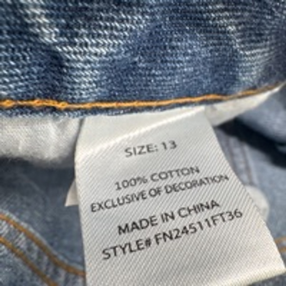 FASHION NOVA Charmed Jeans, Size 13, Blue, Distressed - Picture 9 of 9